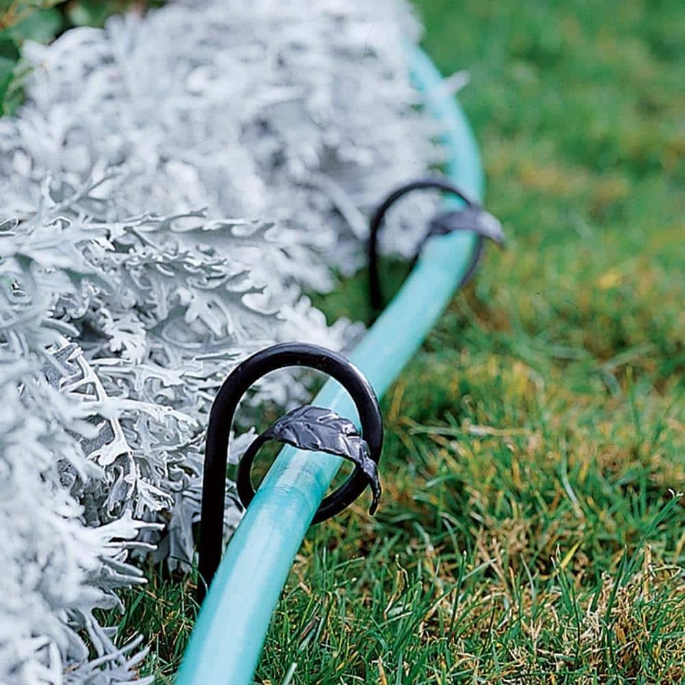 ACHLA DESIGNS 14 in. Tall Black Iron Hose Guide Guard w/Leaf End Design (6-Pack) - Image 5