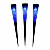 ACHLA DESIGNS 15.5 in. Tall Blue Solar Sparkle Cones (Pack of 3)