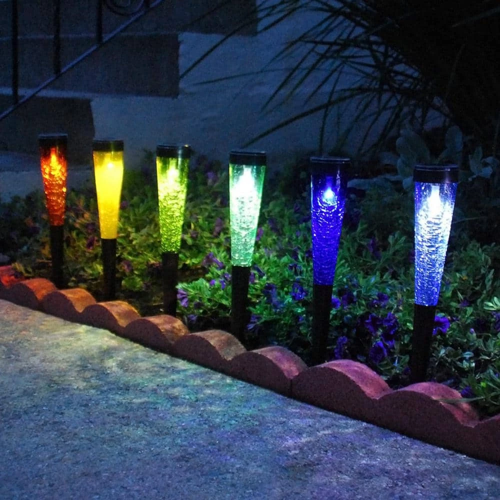 ACHLA DESIGNS 15.5 in. Tall Red Solar Garden Stake Sparkle Cones (3-Pack) - Image 3