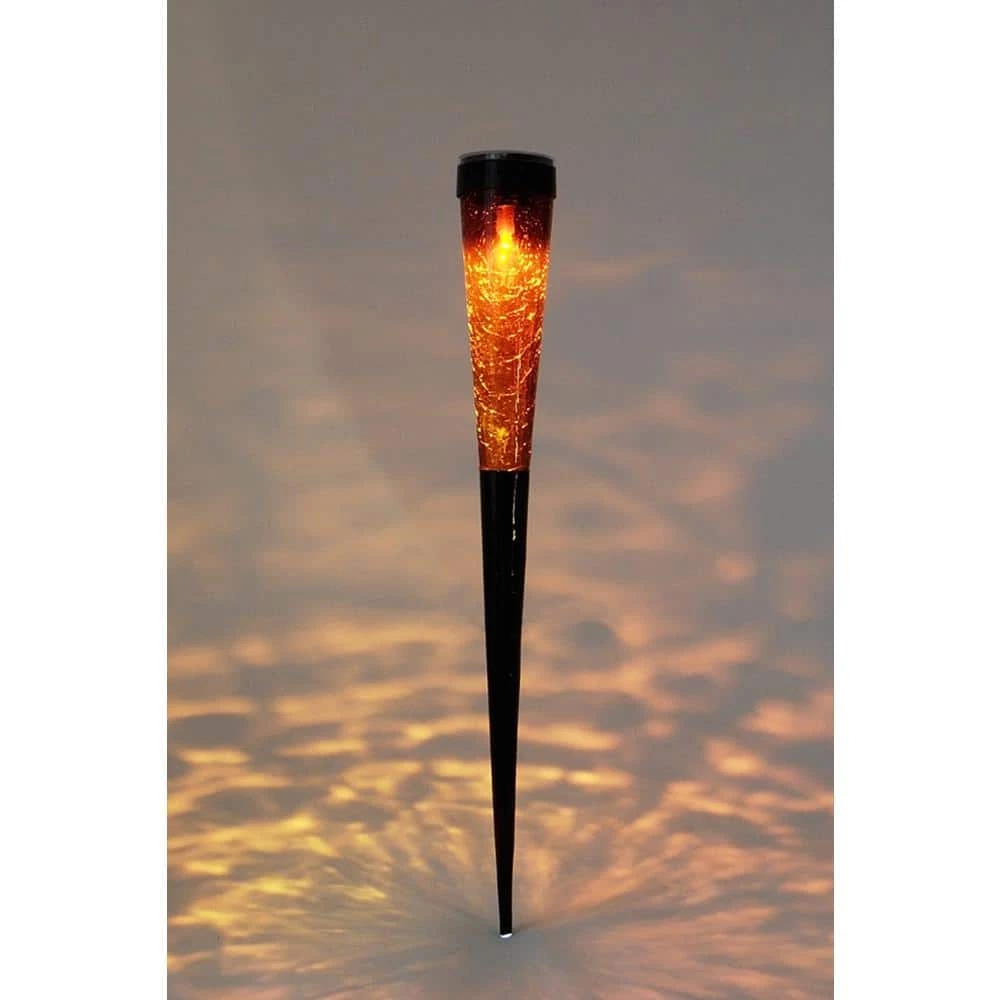 ACHLA DESIGNS 15.5 in. Tall Red Solar Garden Stake Sparkle Cones (3-Pack) - Image 2
