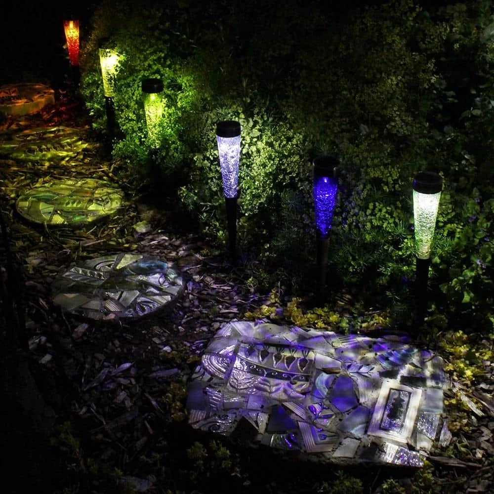 ACHLA DESIGNS 15.5 in. Tall Yellow Solar Sparkle Cones Decorative Stakes (3-Pack) - Image 3