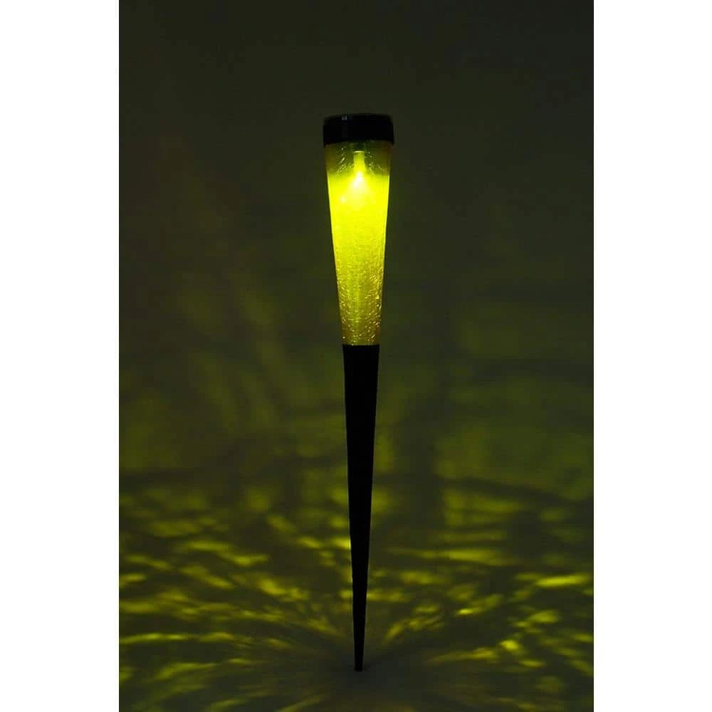 ACHLA DESIGNS 15.5 in. Tall Yellow Solar Sparkle Cones Decorative Stakes (3-Pack) - Image 2