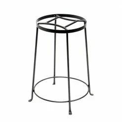 ACHLA DESIGNS 18 in. Tall Roman Bronze Powder Coat Iron Indoor/Outdoor Diamond Shaped Argyle Plant Stand III