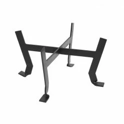 ACHLA DESIGNS 16.5 in. Dia x 6 in. H Iron Tall Black Powder Coat Small Indoor Outdoor Denise I Plant Stand