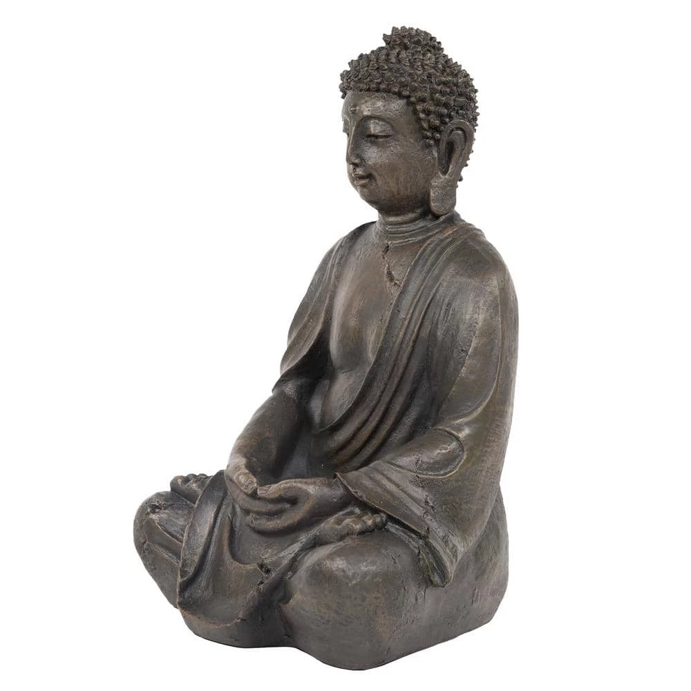 Alpine Corporation 15 in. Tall Indoor/Outdoor Meditating Buddha Statuary Decor - Image 9