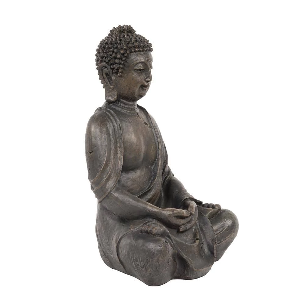 Alpine Corporation 15 in. Tall Indoor/Outdoor Meditating Buddha Statuary Decor - Image 8