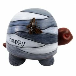 Alpine Corporation Happy Turtle Statue with Solar-Powered LED Light