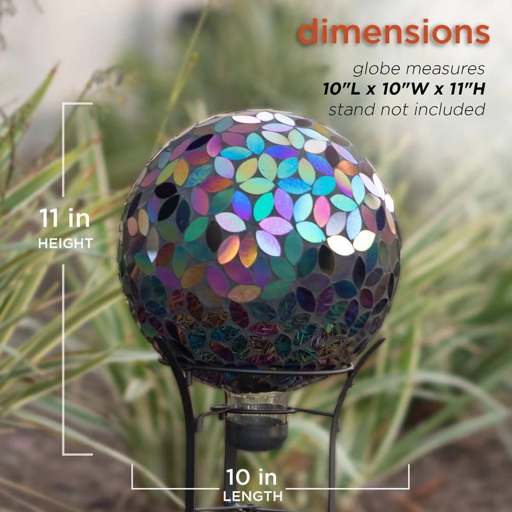Alpine Corporation Indoor/Outdoor Glass Mosaic Gazing Globe Yard Decoration - Image 3