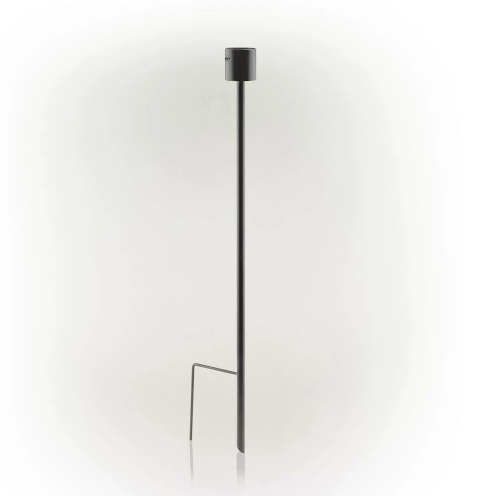 Alpine Corporation 31 in. Tall Outdoor Metal Gazing Globe Display Stand, Black - Image 9