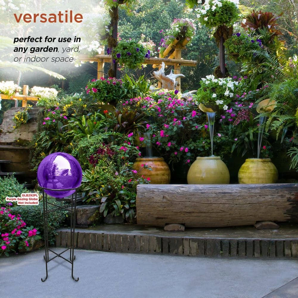 Alpine Corporation 24 in. Tall Indoor/Outdoor Metal Gazing Globe Display Stand - Image 5