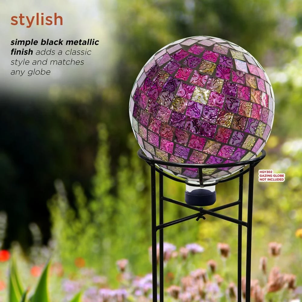 Alpine Corporation 24 in. Tall Indoor/Outdoor Metal Gazing Globe Display Stand - Image 6