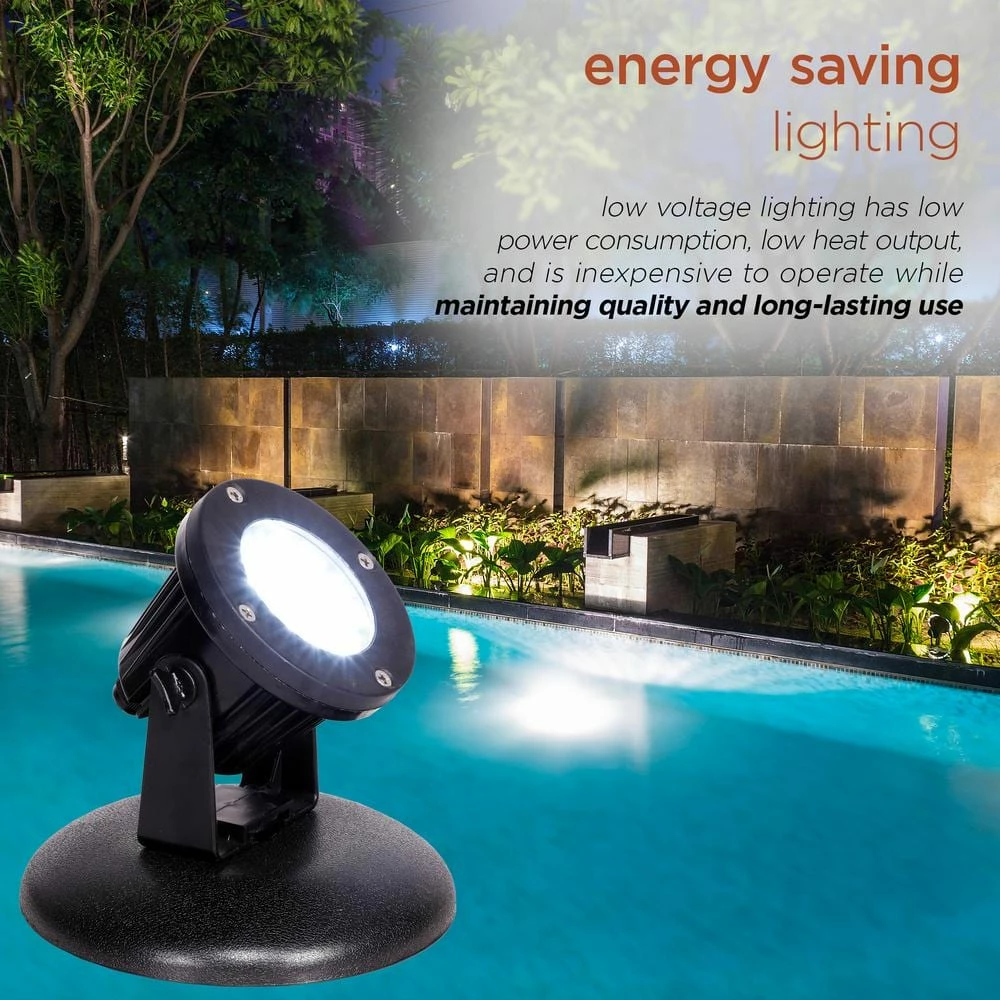 Alpine Corporation Outdoor 36 Count Pond or Garden Super Bright White LED Light with Transformer - Image 5