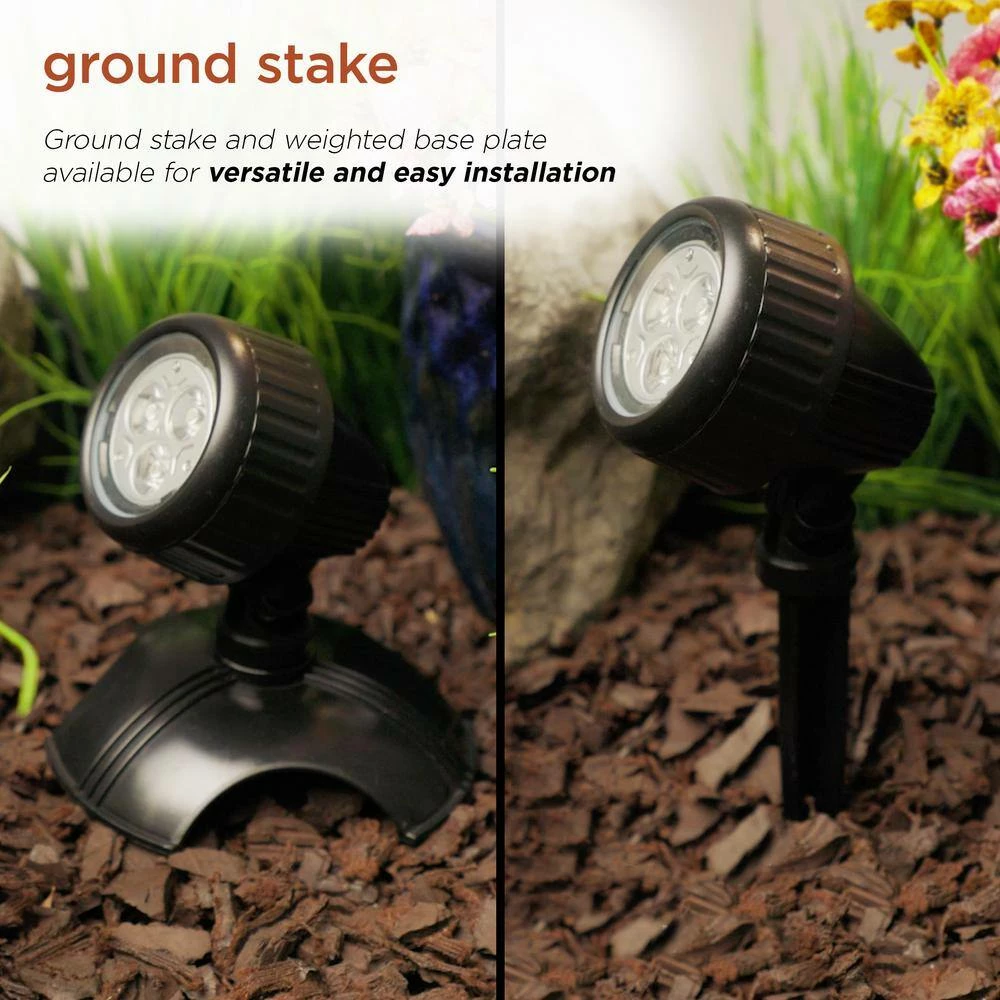 Alpine Corporation Set of 1 Warm White Outdoor with 3 LED Lights for Water Features and Garden - Image 14