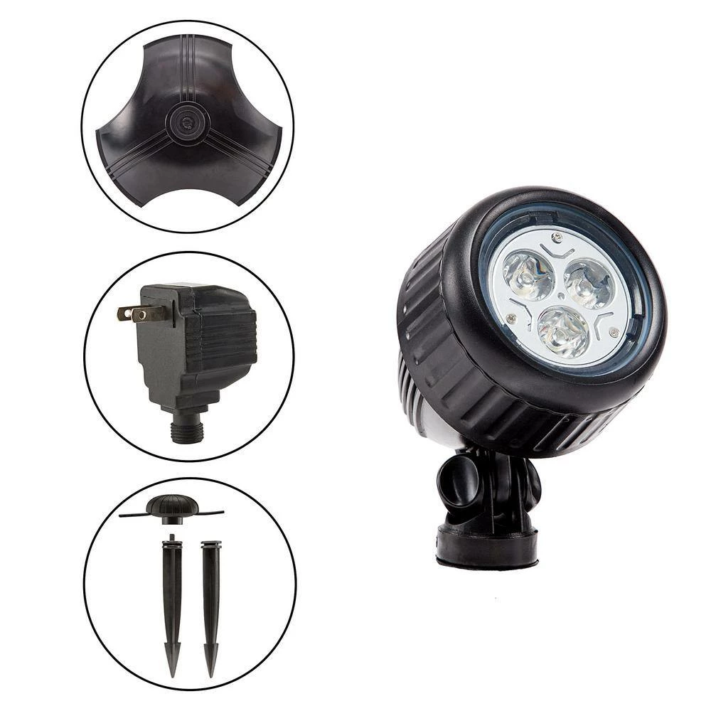 Alpine Corporation Set of 1 Warm White Outdoor with 3 LED Lights for Water Features and Garden - Image 11