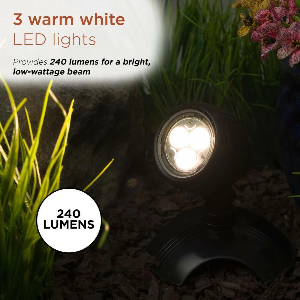 Alpine Corporation Set of 1 Warm White Outdoor with 3 LED Lights for Water Features and Garden - Image 6