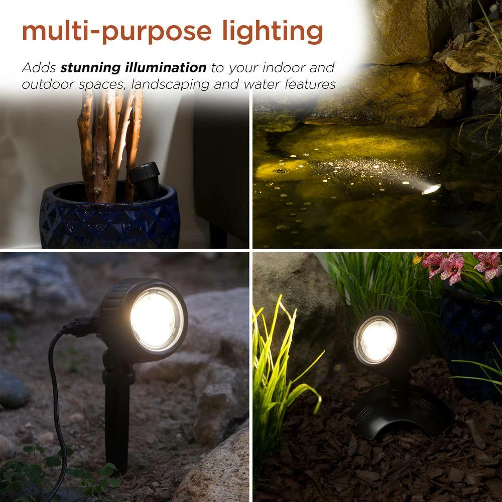 Alpine Corporation Set of 1 Warm White Outdoor with 3 LED Lights for Water Features and Garden - Image 4