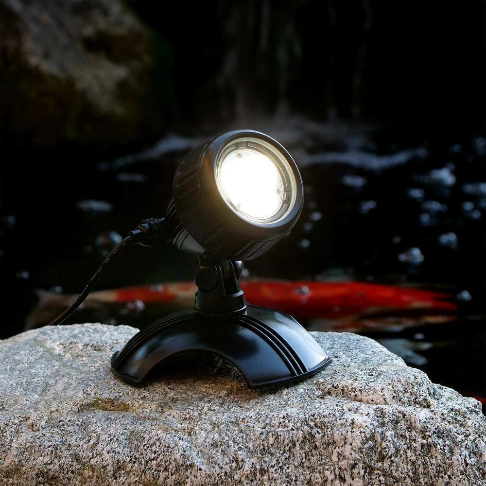 Alpine Corporation Set of 1 Warm White Outdoor with 3 LED Lights for Water Features and Garden - Image 2