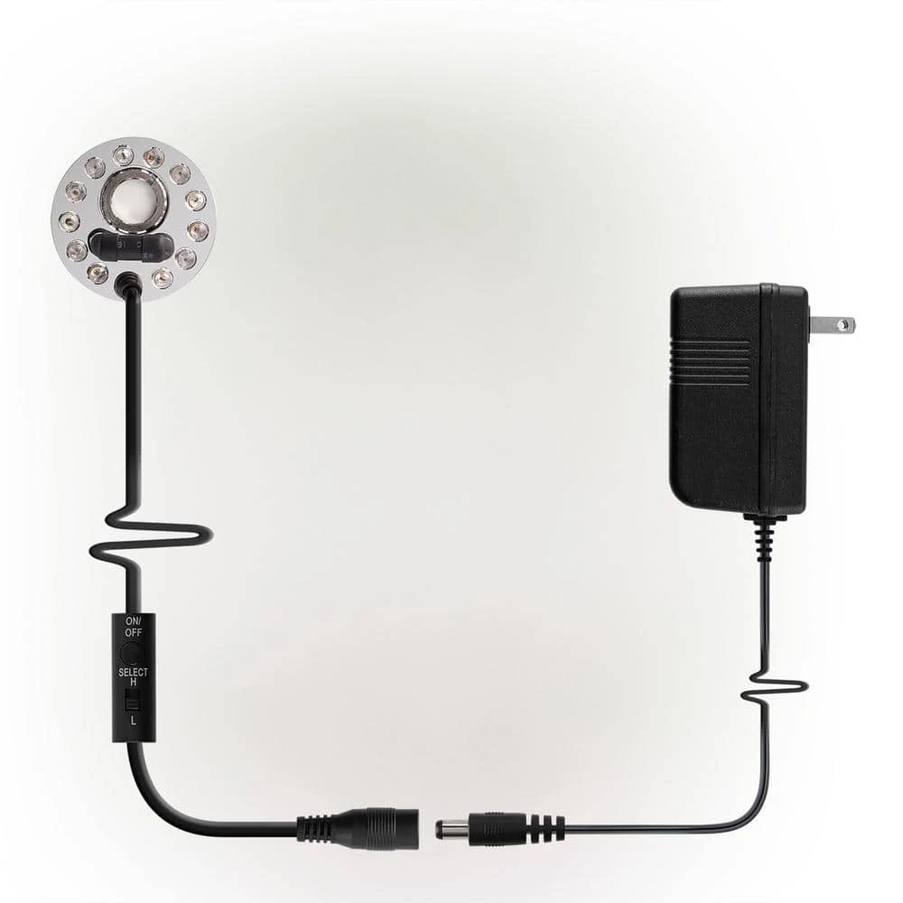 Alpine Corporation Single Jet Pond Fogger with Floating Ring and 12 LED Lights with Transformer Outdoor Decor Accessory - Image 4