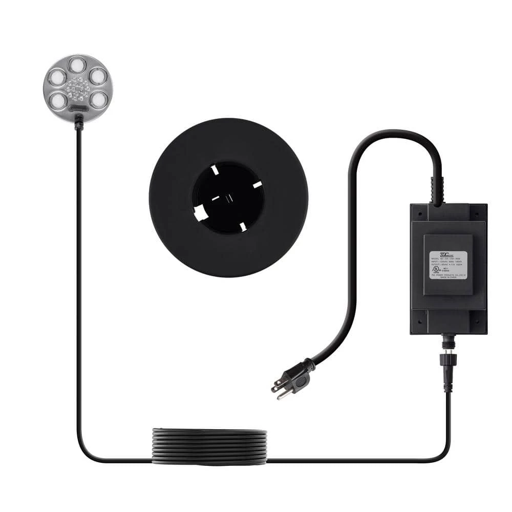 Alpine Corporation Super Power Pond Fogger with Floating Ring and LED Lights Outdoor Decor Accessory - Image 3