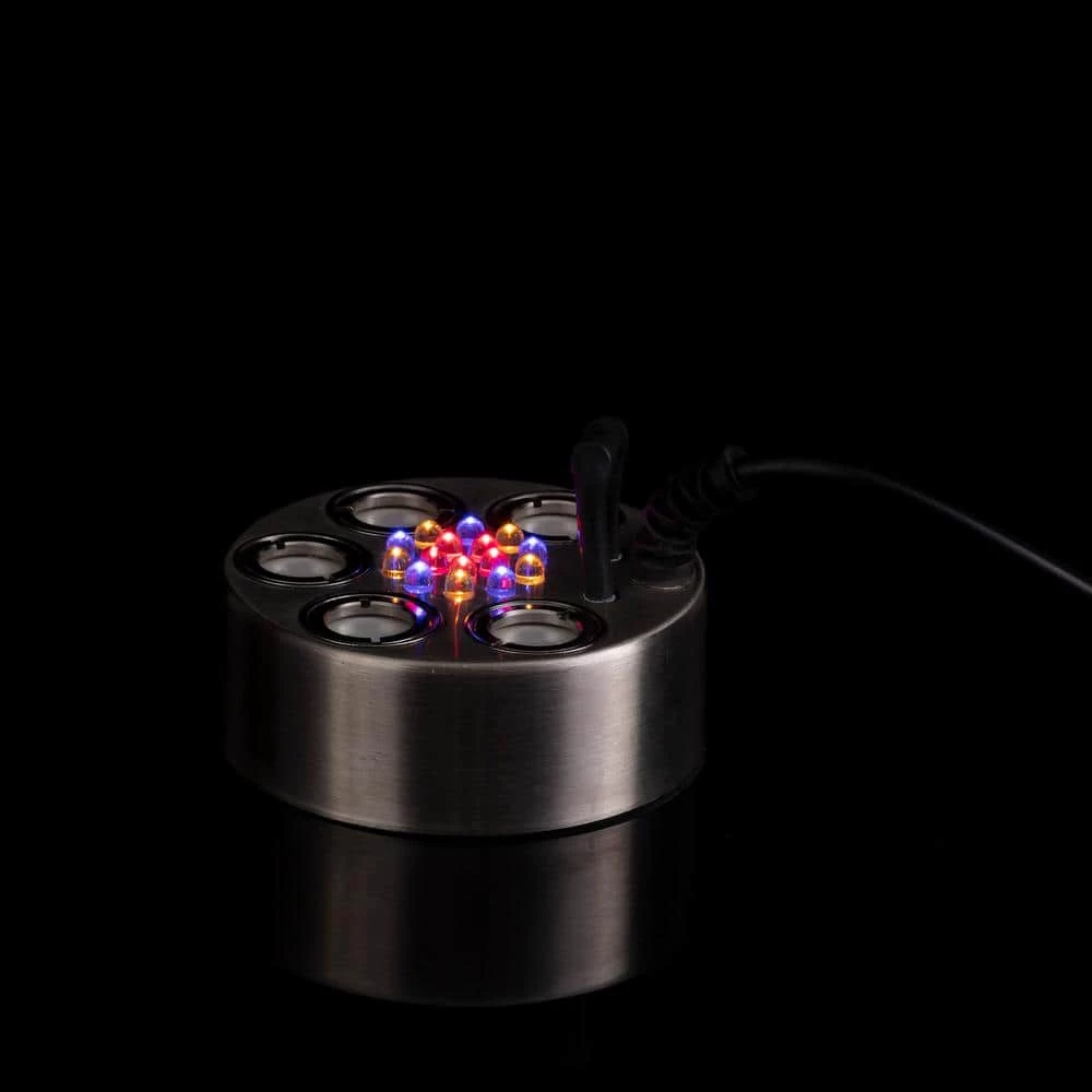 Alpine Corporation Super Power Pond Fogger with Floating Ring and LED Lights Outdoor Decor Accessory - Image 7