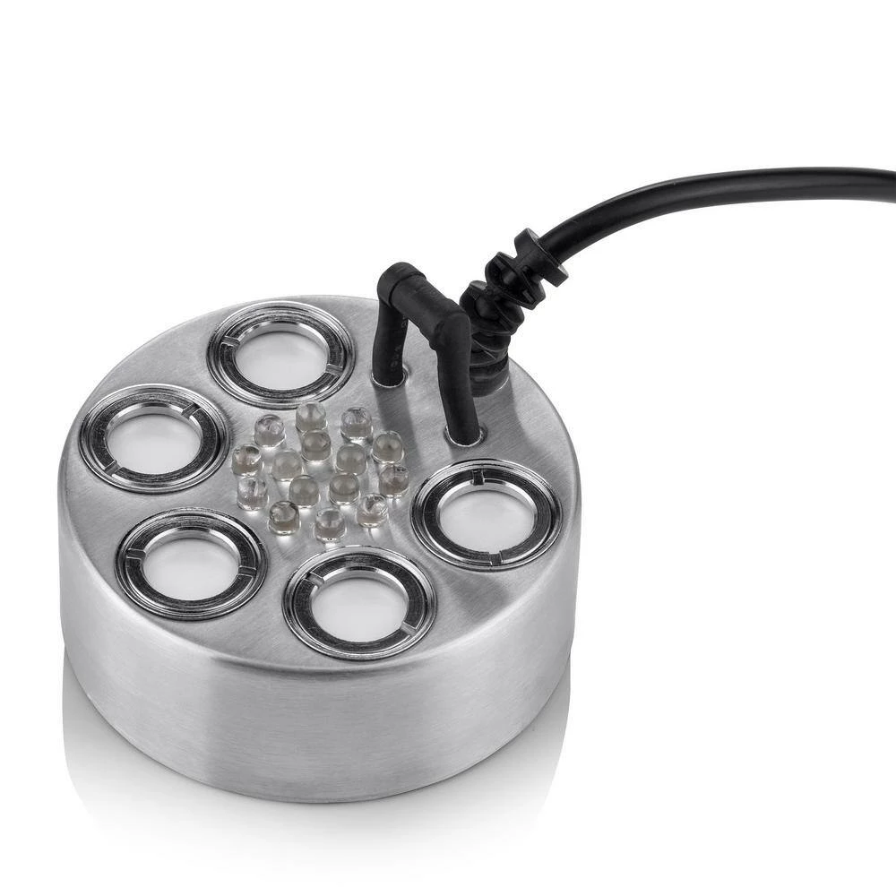 Alpine Corporation Super Power Pond Fogger with Floating Ring and LED Lights Outdoor Decor Accessory - Image 2