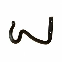 ACHLA DESIGNS 6 in. W Graphite Powder Coat Iron Versatile Upturned O-Hook