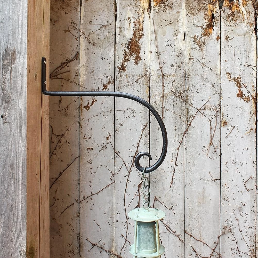 ACHLA DESIGNS 10 in. L Black Powder Coat Iron Outdoor Garden Down-Turned Hanger Hook - Image 5