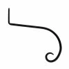 ACHLA DESIGNS 10 in. L Black Powder Coat Iron Outdoor Garden Down-Turned Hanger Hook