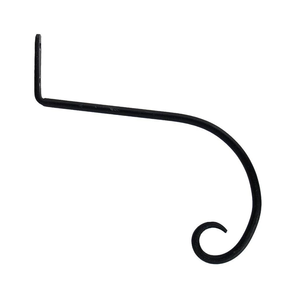 ACHLA DESIGNS 10 in. L Black Powder Coat Iron Outdoor Garden Down-Turned Hanger Hook - Image 2