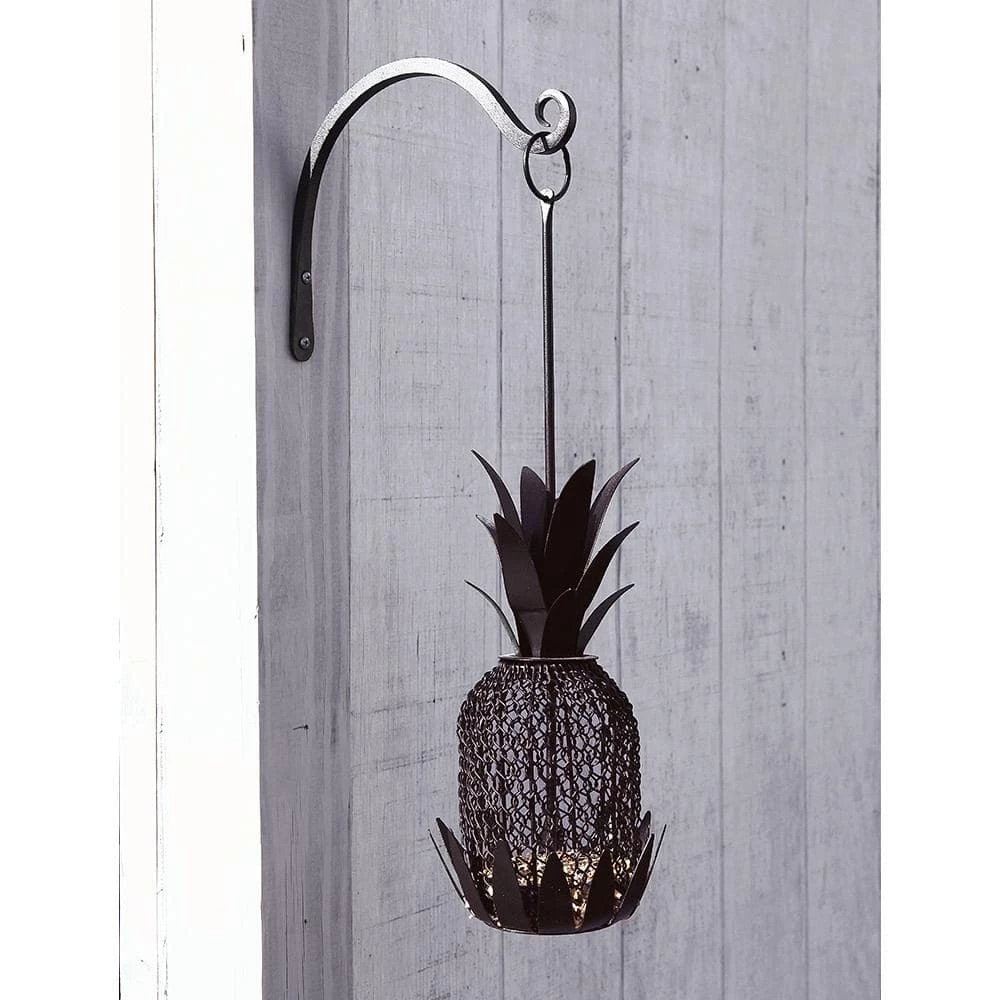 ACHLA DESIGNS 6 in. Tall Metal Wall Mounted Up Curled Brackets in Black Powder Coat (Set of 2) - Image 3