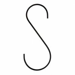 ACHLA DESIGNS 12 in. Tall Black Powder Coat Iron S-Hanger Hook