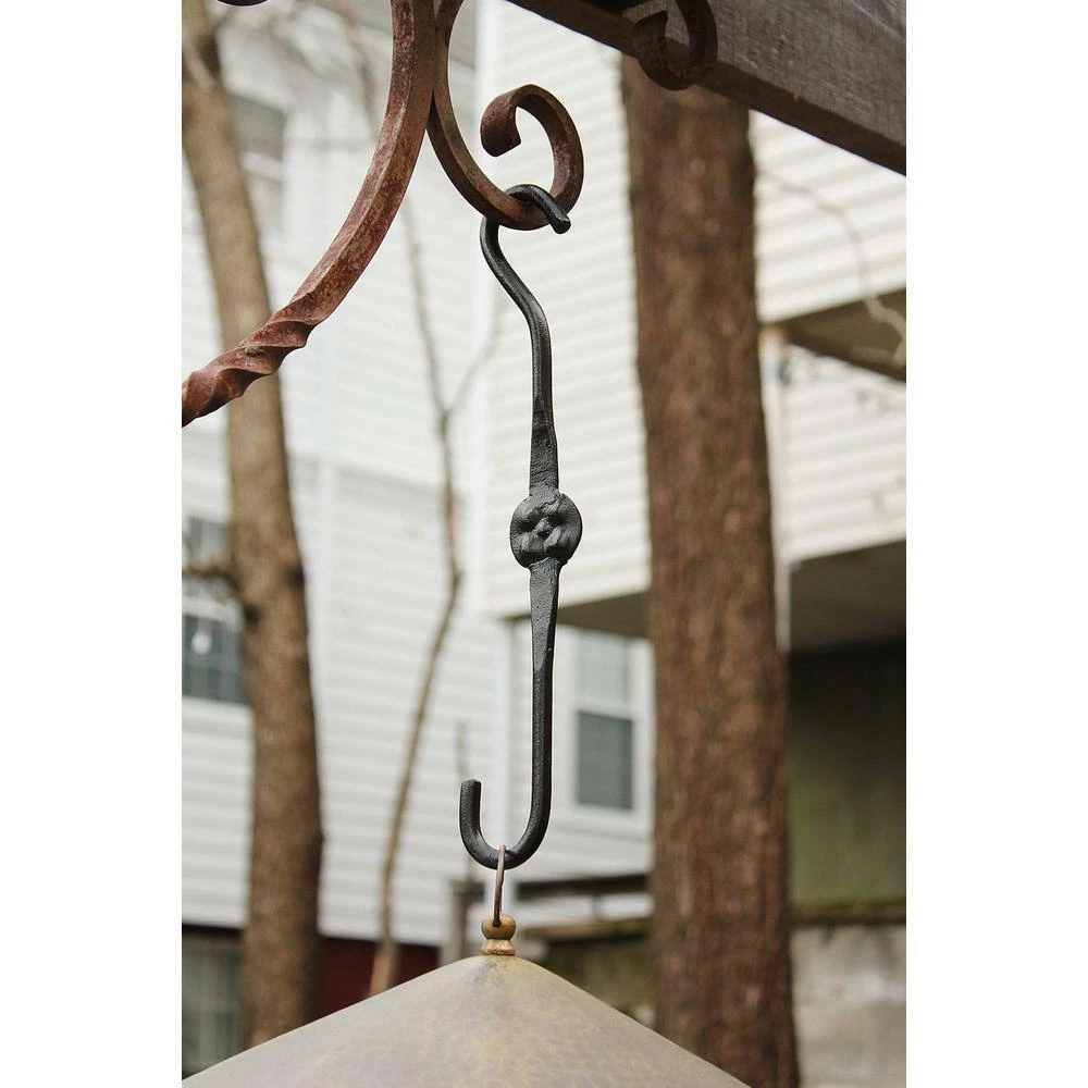 ACHLA DESIGNS 15 in. Tall Black Powder Coat Metal Double Ended Extender Hook Brackets (Set of 2) - Image 3