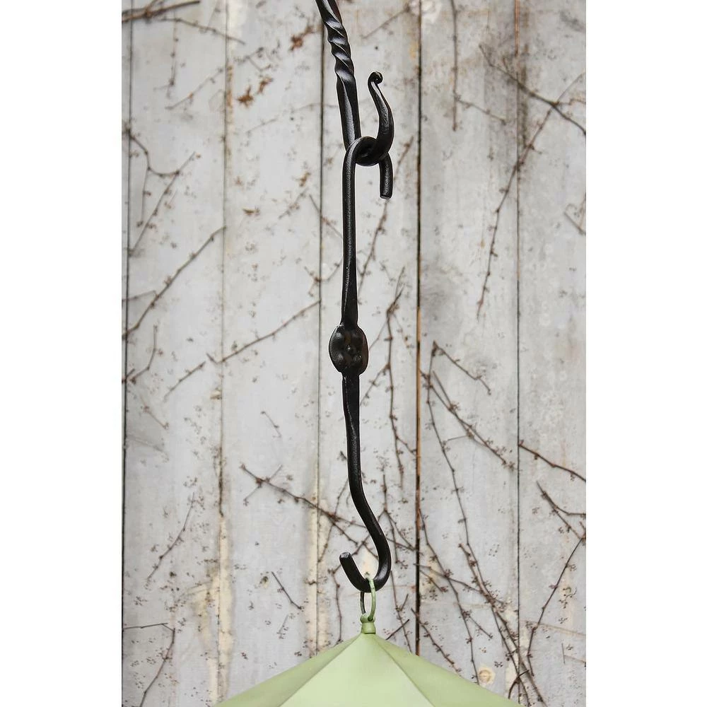 ACHLA DESIGNS 15 in. Tall Black Powder Coat Metal Double Ended Extender Hook Brackets (Set of 2) - Image 2