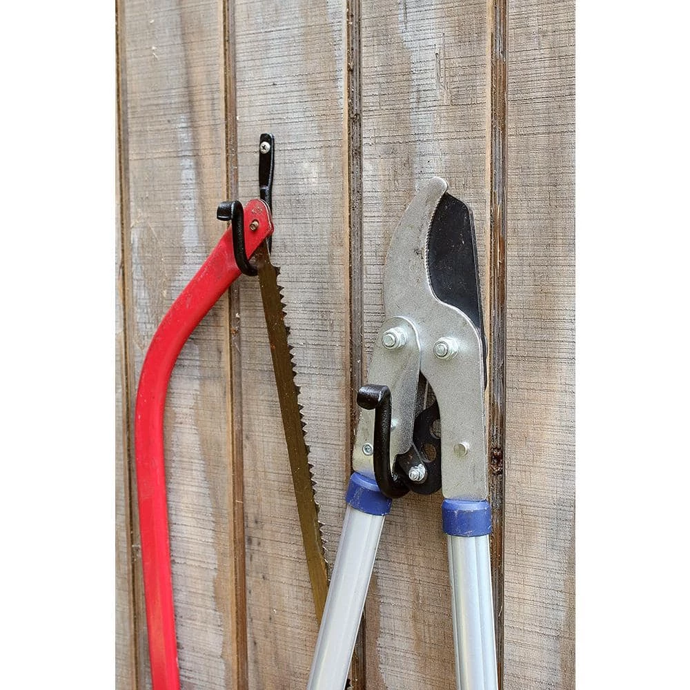 ACHLA DESIGNS 6 in. L Black Powder Coat Metal Multi Purpose J-Hook Brackets (Set of 3) - Image 2