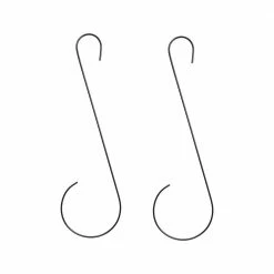 ACHLA DESIGNS 30 in. Tall Black Powder Coat Metal S-Hanger Hook Brackets (Set of 2)