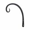 ACHLA DESIGNS 10 in. Tall Black Powder Coat Iron Down Curled Wall Bracket