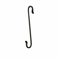 ACHLA DESIGNS 8 in. Tall Black Powder Coat Iron Multi-Use Double Ended S-Hook