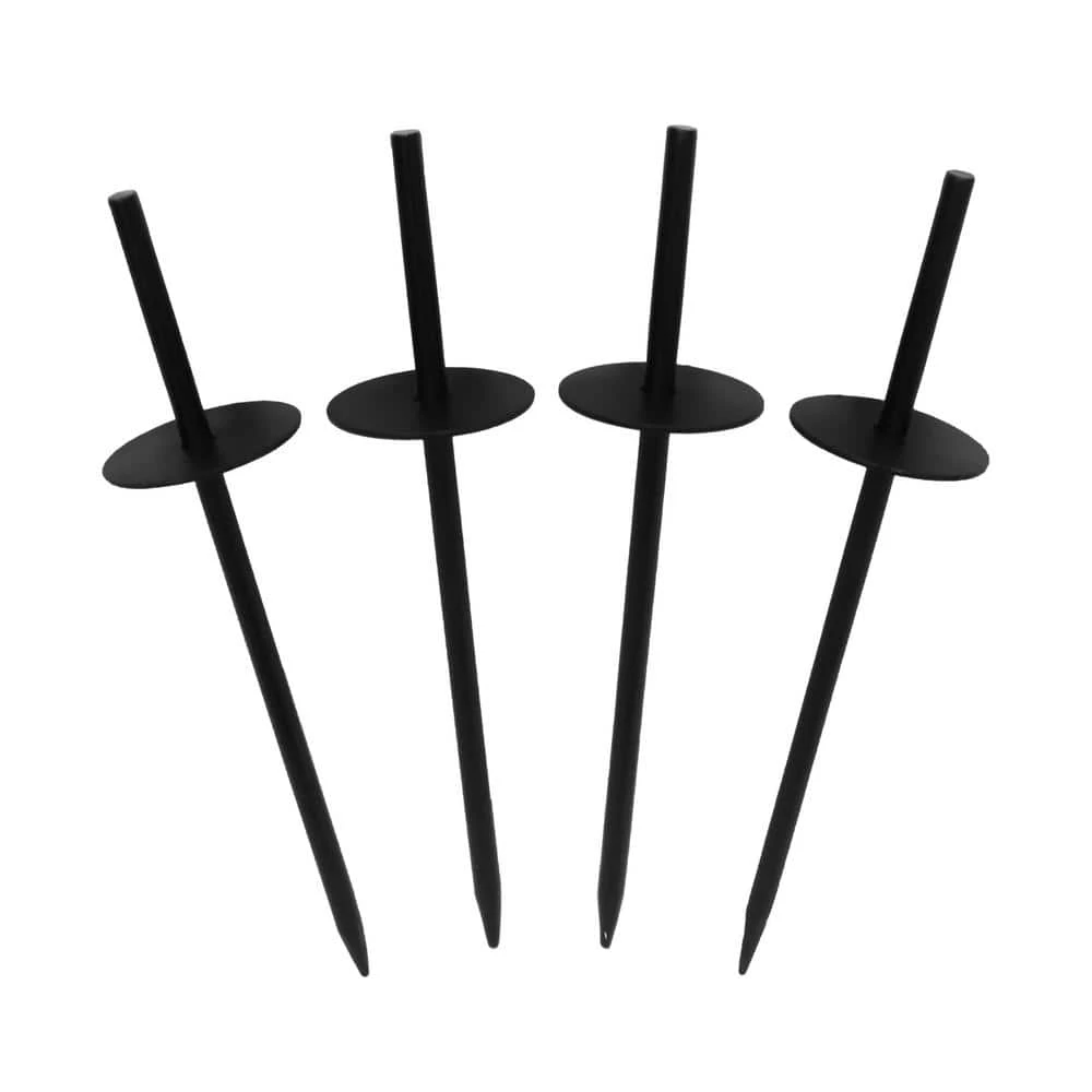 ACHLA DESIGNS 92.25 in. H Black Powder Coated Finish Wrought Iron Samsara Garden Arbor w/4 Ground Stakes - Image 4