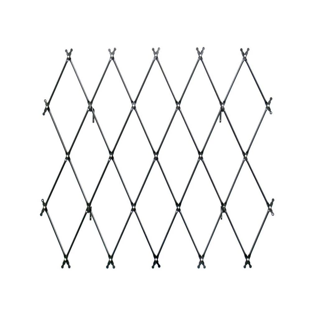 ACHLA DESIGNS Traditional Wall Mounted Lattice Garden Trellis, 43 in. Tall Graphite Powdercoat Finish