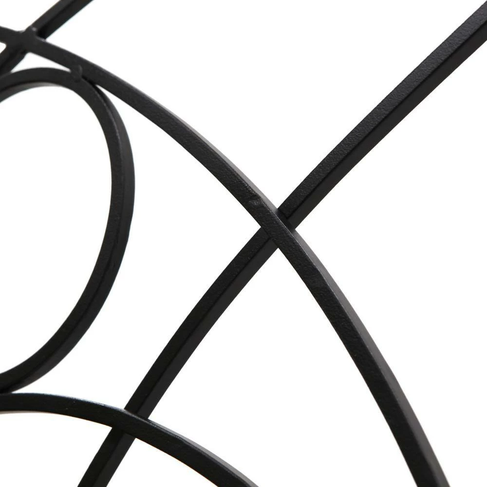 ACHLA DESIGNS 86.25 in. H Black Powdercoated Wrought Iron Outdoor Garden Aurora Trellis - Image 2