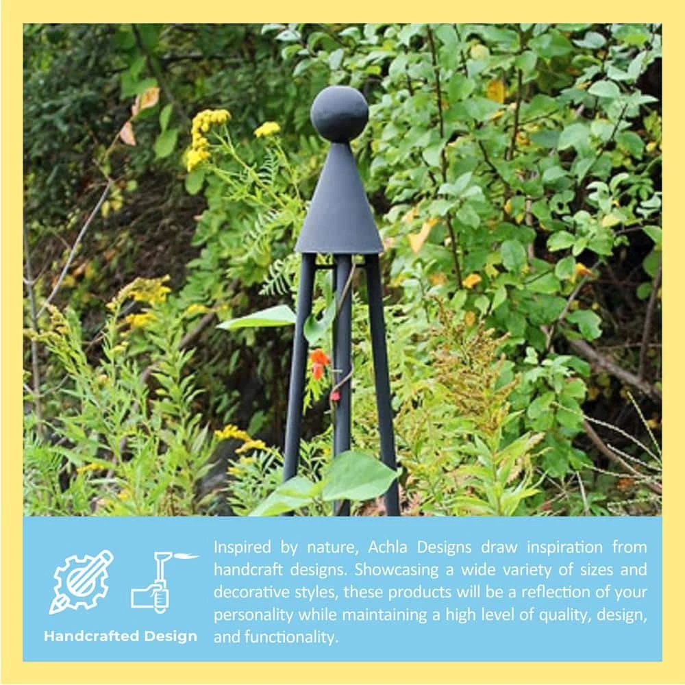 ACHLA DESIGNS 60 in. Wrought Iron Obelisk Garden Trellis - Image 4