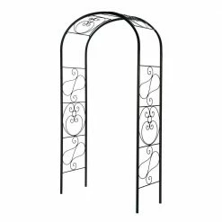 ACHLA DESIGNS Elegant Handcrafted Ferro Firenze Garden Arbor, 99 in. Tall Roman Bronze Powder Coated Finish