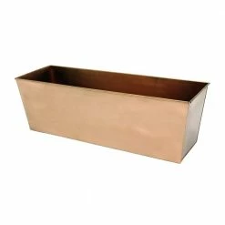 ACHLA DESIGNS 23.25 in. W Copper Plated Medium Galvanized Steel Flower Box Planter