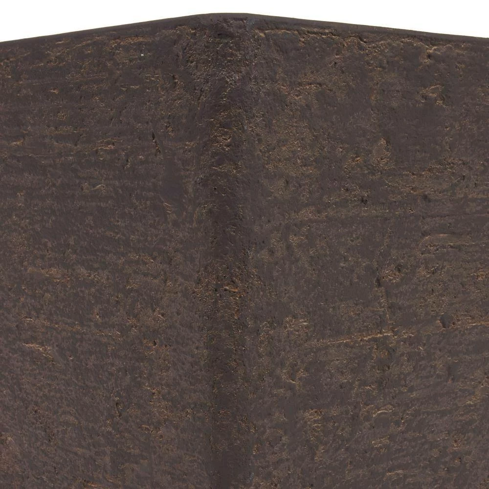 Alpine Corporation Small, Brown Indoor/Outdoor Stone-Look Resin Squared Planter (Set of 2) - Image 9