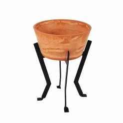ACHLA DESIGNS 17.5 in. Tall Terra Cotta Medium Indoor Outdoor Denise Stone Planter II