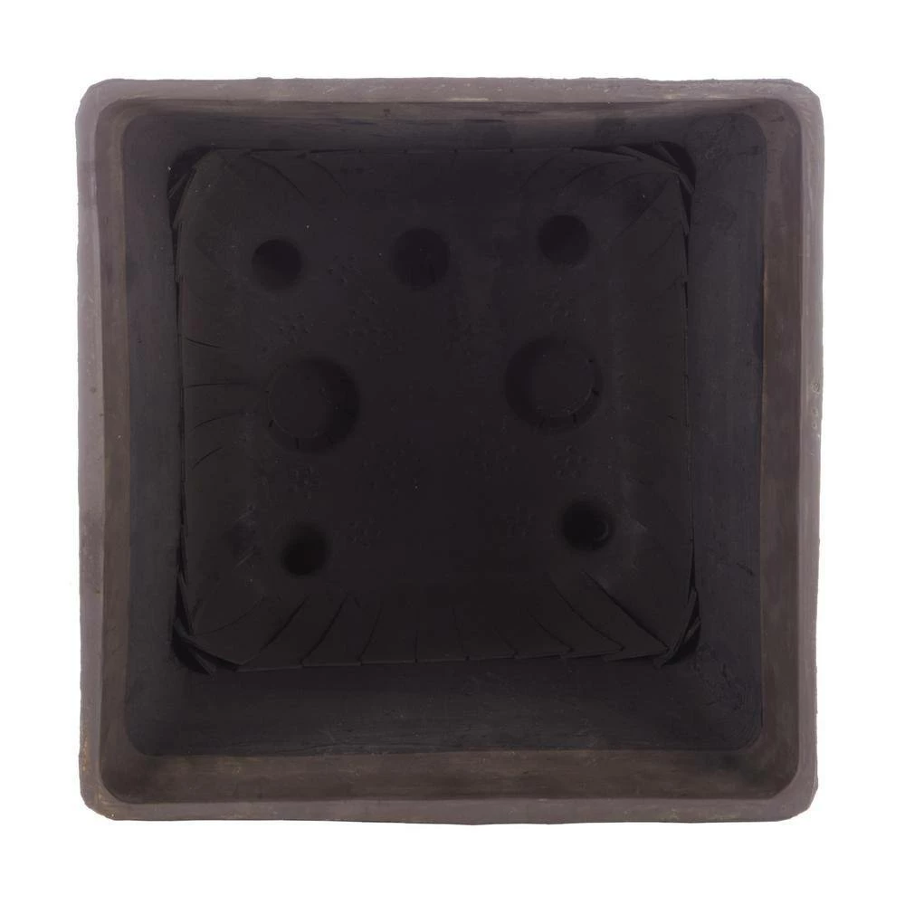 Alpine Corporation Medium Brown Indoor/Outdoor Stone-Look Resin Squared Planter (Set of 2) - Image 10