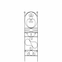 ACHLA DESIGNS 65.5 in. Tall Roman Bronze Powdercoat Traditional Ferro Firenze Garden Trellis