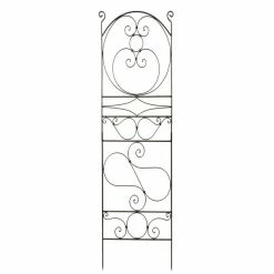 ACHLA DESIGNS 83.5 in. Tall Roman Bronze Powdercoat Traditional Ferro Firenze Garden Trellis